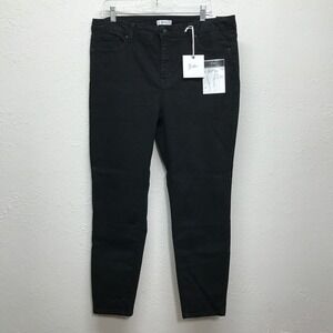 Billie Skinny Jeans Womens 16 Black Fit Solution High Rise Tummy Control Stretch